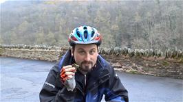 Tao stokes up with chocolate at Lynton Youth Hostel